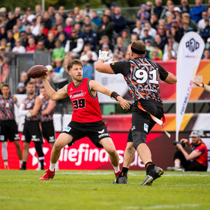 Flag-Football während der Finals 2025 Dresden in der Teamsport Arena