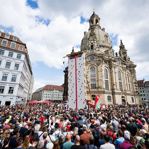 Speed Klettern während der Finals 2025 Dresden
