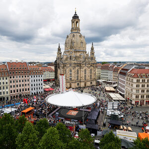 Am Neumarkt während der Finals 2025 Dresden
