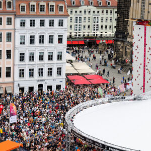 Am Neumarkt während der Finals 2025 Dresden
