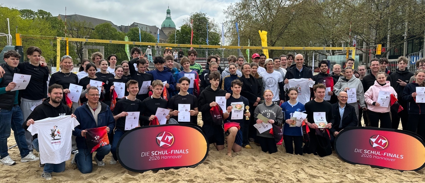 Gruppenbild zur Siegerehrung bei den Schul-Finals